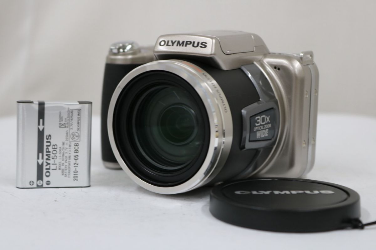 【外観美品】 オリンパス Olympus SP-800UZ 30x バッテリー付き コンパクトデジタルカメラ e9661