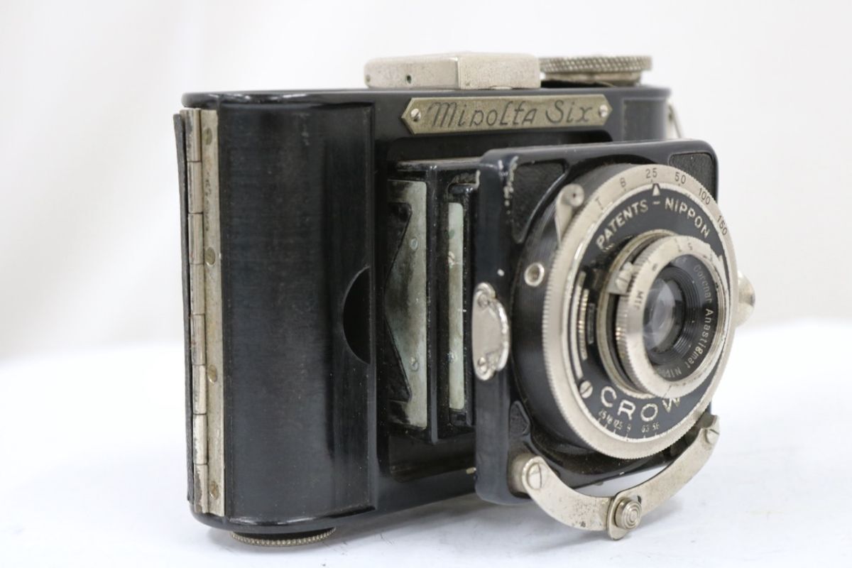 【訳あり品】 ミノルタ Minolta Six Coronar Anastigmat Nippon 80mm F5.6 蛇腹カメラ e9648