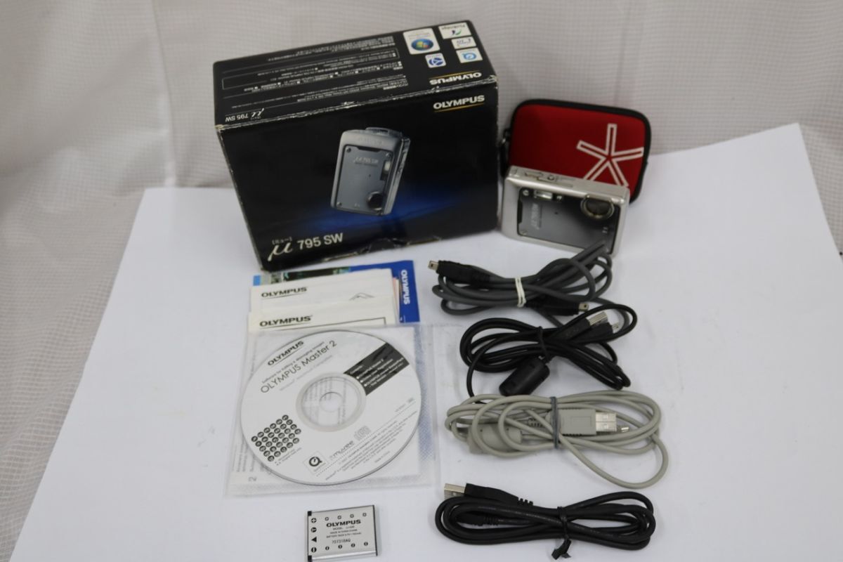 【返品保証】 【元箱付き】 オリンパス Olympus μ 795 SW バッテリー付き コンパクトデジタルカメラ e9626