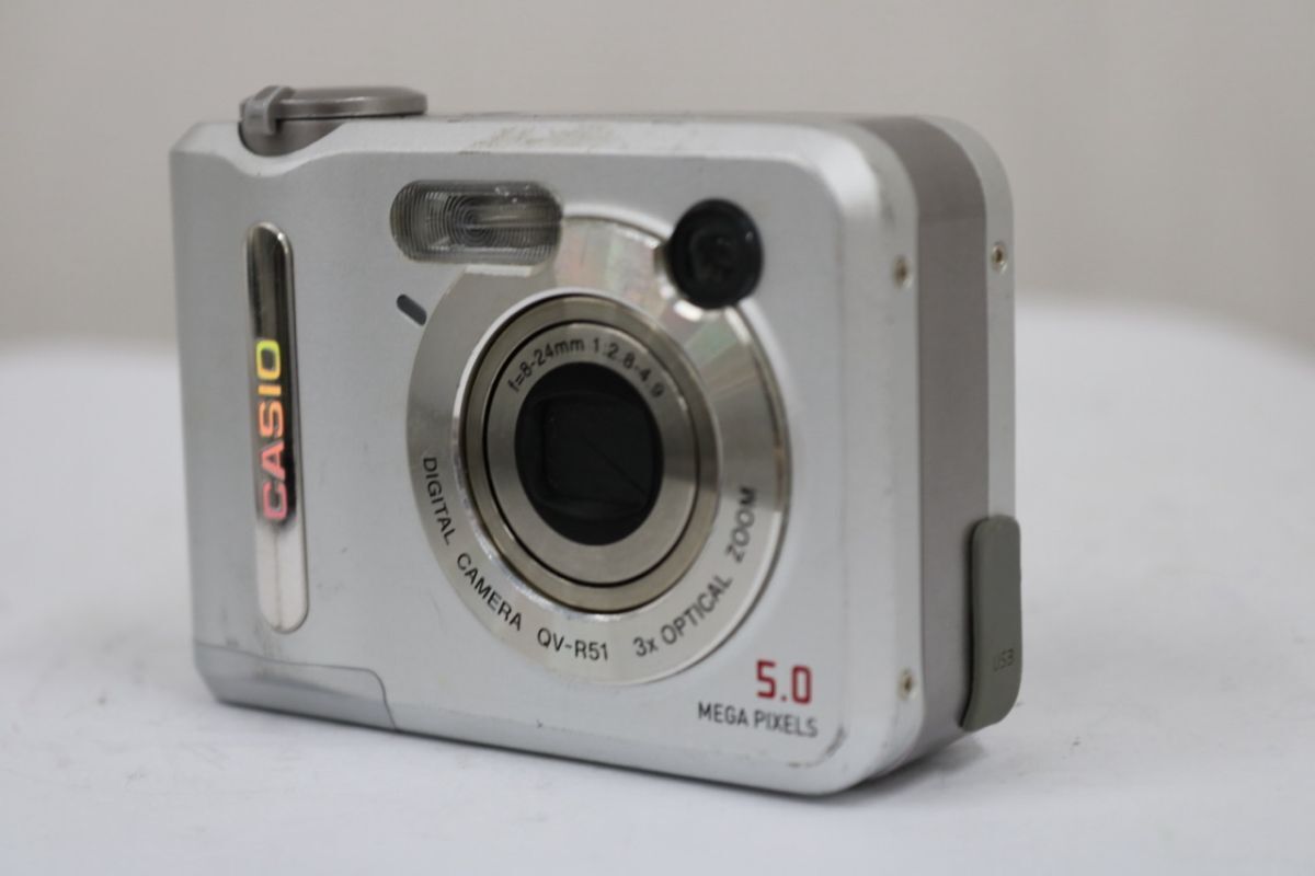 【返品保証】 【便利な単三電池で使用可】カシオ Casio QV-R51 3x コンパクトデジタルカメラ e9621