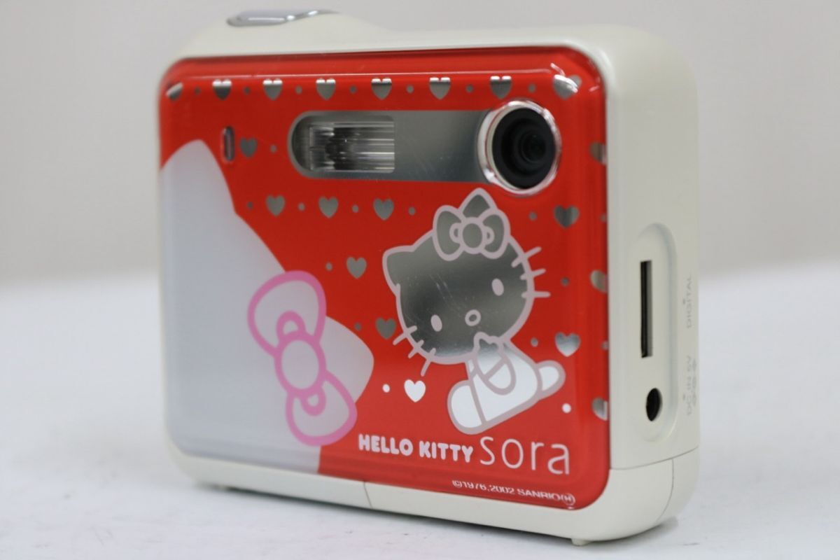 【返品保証】 【便利な単三電池で使用可】TOSHIBA HELLO KITTY SORA PDR-T15 コンパクトデジタルカメラ e9615