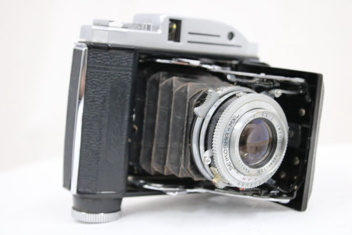 【返品保証】 Pearl III Konishiroku Hexar 75mm F3.5 蛇腹カメラ e9589