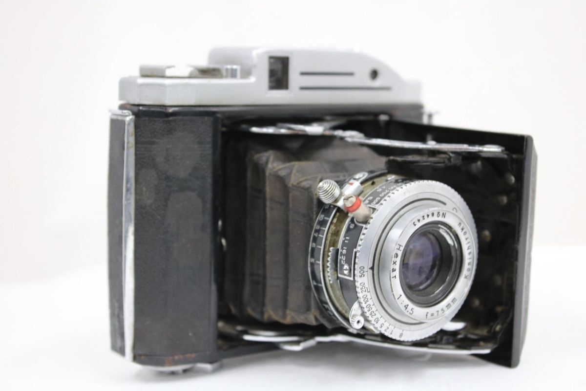 【訳あり品】 Pearl Konishiroku Hexar 75mm F4.5 蛇腹カメラ e9583