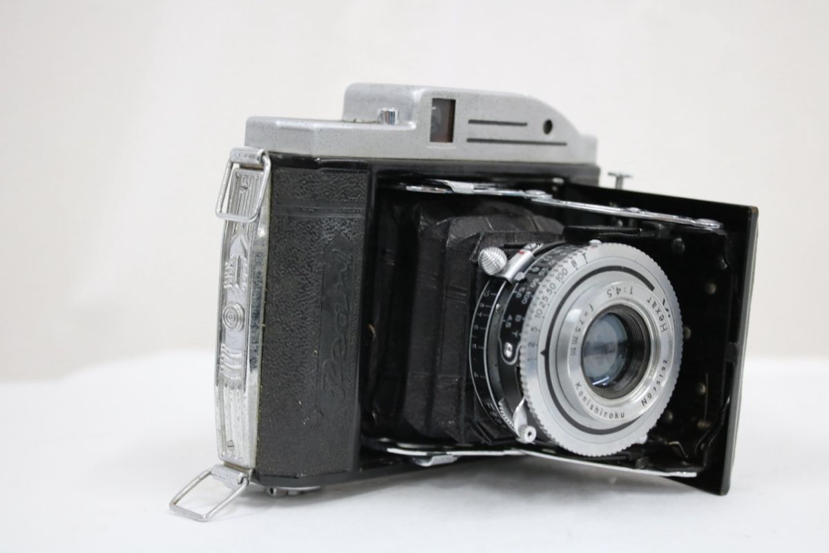 【訳あり品】 Pearl Konishiroku Hexar 75mm F4.5 蛇腹カメラ e9582