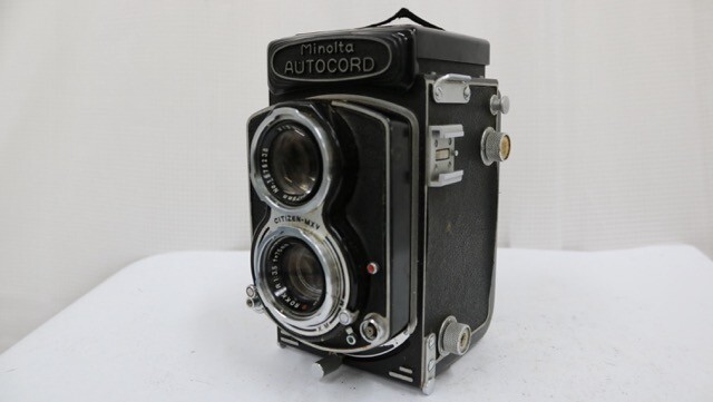 【訳あり品】 ミノルタ Minoltaautocord 初期型 CHIYOKO ROKKOR 75mm F3.5 二眼カメラ e9420