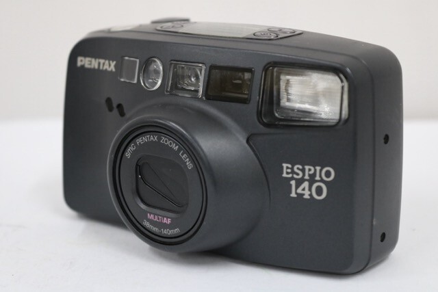 【返品保証】 ペンタックス Pentax ESPIO 140 ブラック 38mm-140mm コンパクトカメラ e9496