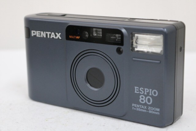 【外観美品】 ペンタックス Pentax ESPIO 80 グレー 35mm-80mm コンパクトカメラ e9491