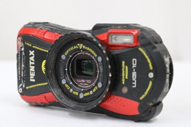 【返品保証】 ペンタックス Pentax WG-10 5x レッド コンパクトデジタルカメラ e9400