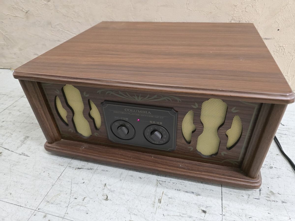 S911-Y20-5866 COLUMBIA コロンビア GP-17 レコードプレーヤー 動作未確認 現状品④