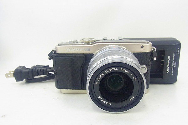 T219-N44C-77 OLYMPUS オリンパス E-PL5 / M.ZUIKO DIGITAL 25mm 1:1.8 ミラーレス一眼カメラ 現状品③