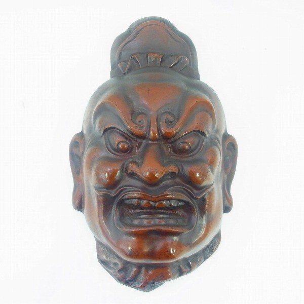 T067-Y20-5871 在銘 銅製 お面 現状品③