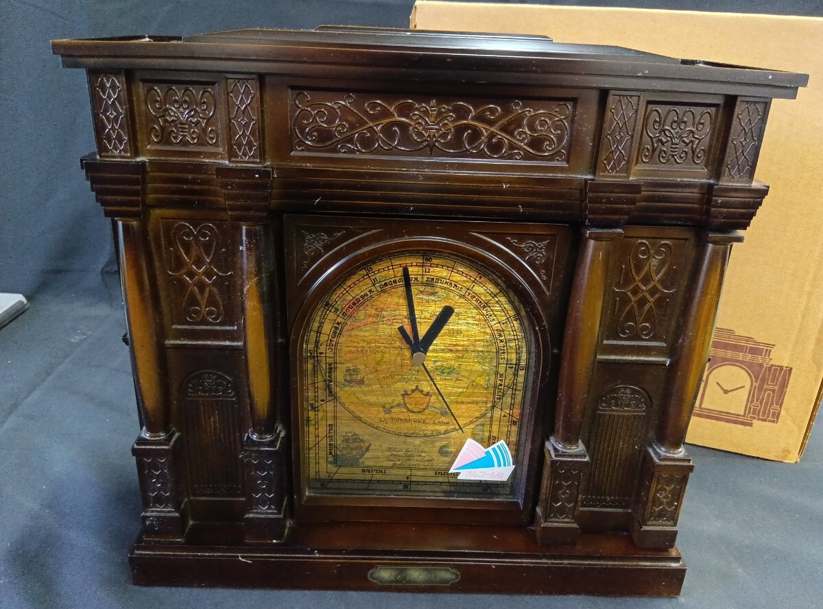 【直接引き取り大歓迎】Key Box キーボックス オルゴール 時計 置時計 昭和レトロ アンティーク 当時物