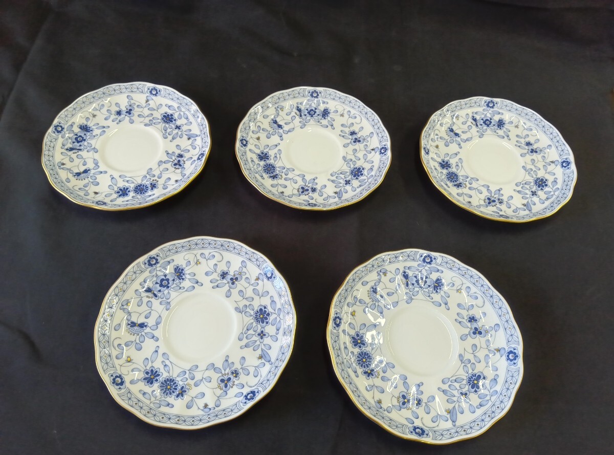NARUMI ナルミ Bone China ボーンチャイナ ミラノ 洋食器 中皿 受け皿 花柄 プレート 5枚セット