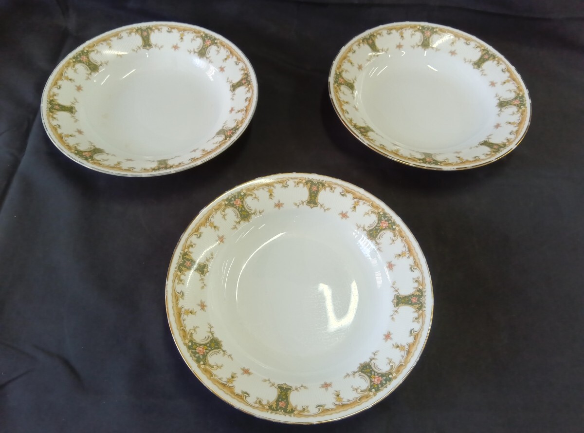 【直接引き取り大歓迎】昭和レトロ RC ニットロイヤル ノリタケ RIVERVALE 金彩 3枚セット