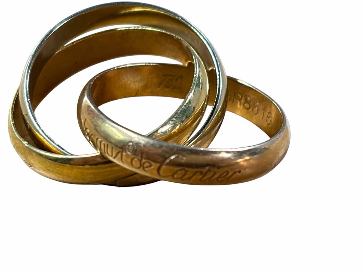 【送料無料】Cartier カルティエ トリニティ 3連リング / K18 750 約7.17g / 指輪 アクセサリー リング トリニティリング 49 AR8615