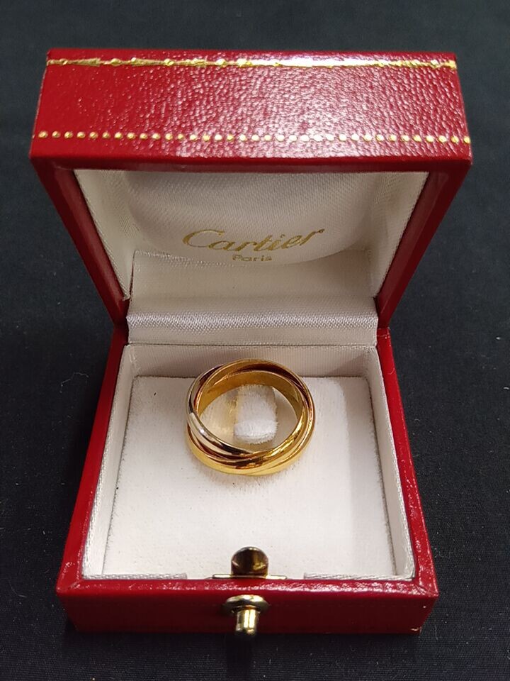 【ギャラ付き】Cartier カルティエ トリニティ 3連 リング K18 750 約8.7g 指輪 アクセサリー 