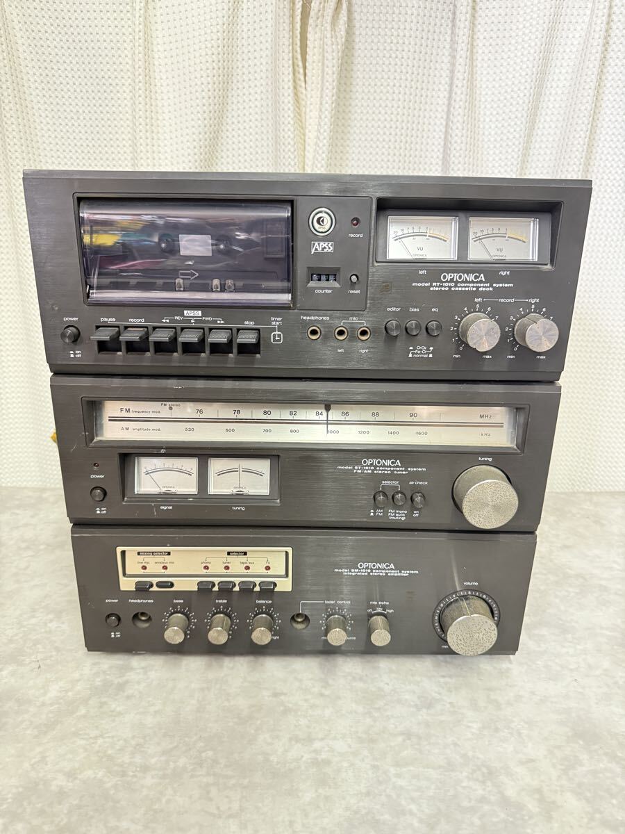 SHARP OPTONICA 1010シリーズ 3点セット SM-1010 ST-1010 RT-1010 希少 オプトニカ シャープ コンポセット 通電確認済み　現状渡し