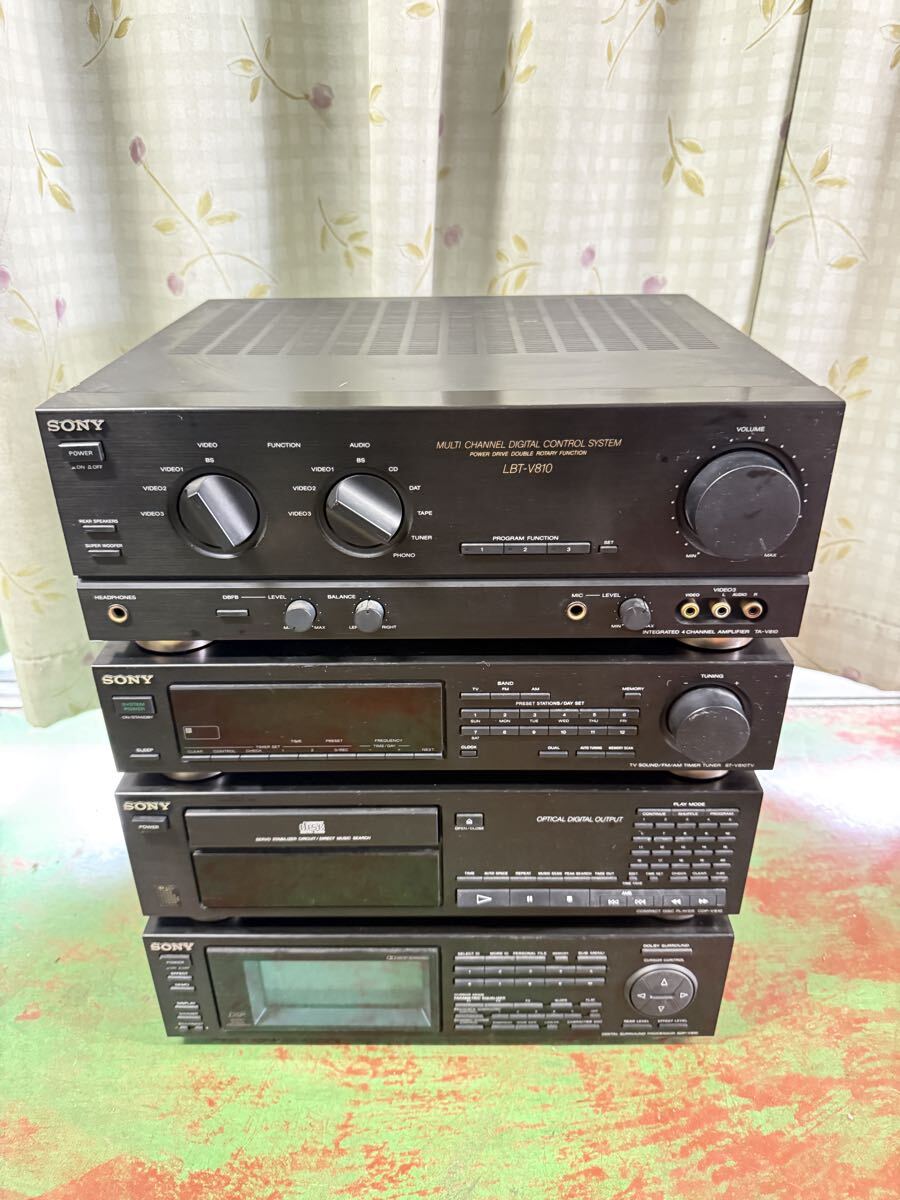 SONY ソニー システムコンポ セット TA-V810/ST-V810TV/CDP-V810/SDP-V810 4段セット 動作未確認 ジャンク扱い 現状渡し