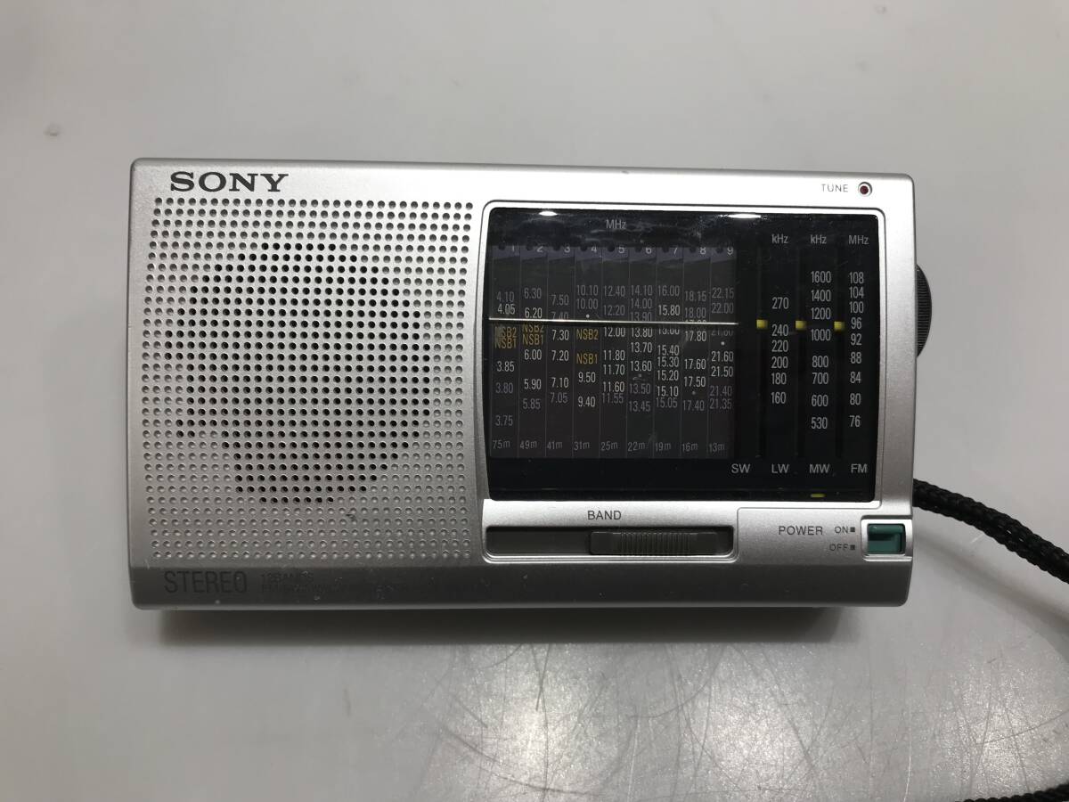 SONY ワイドFM対応 FM/SW/MWコンパクトラジオ ICF-SW11　本体のみ　中古品Z347
