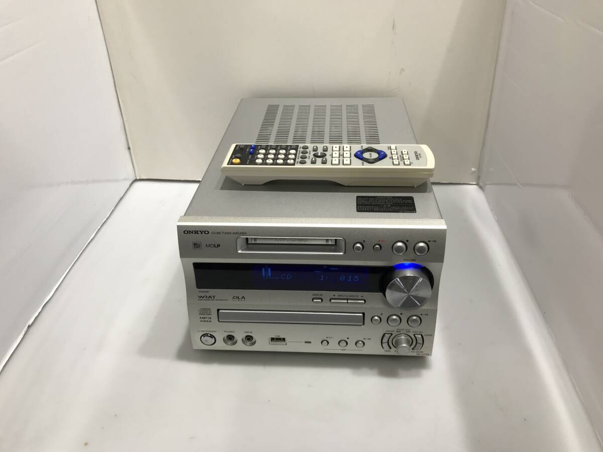 ONKYO オンキョー CD/MD/USBチューナーアンプ FR-N7FX 純正リモコン付　中古品Z388