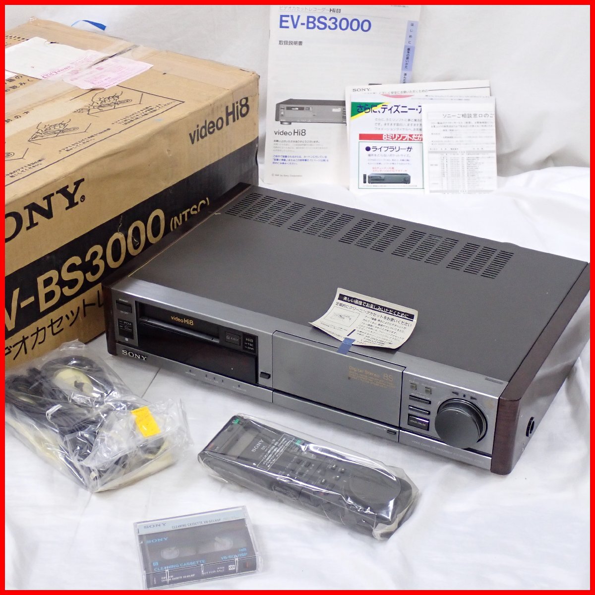 ★未使用 SONY/ソニー Hi8 8mmビデオカセットレコーダー EV-BS3000/リモコン・取説等付属/ビデオデッキ&2209100059