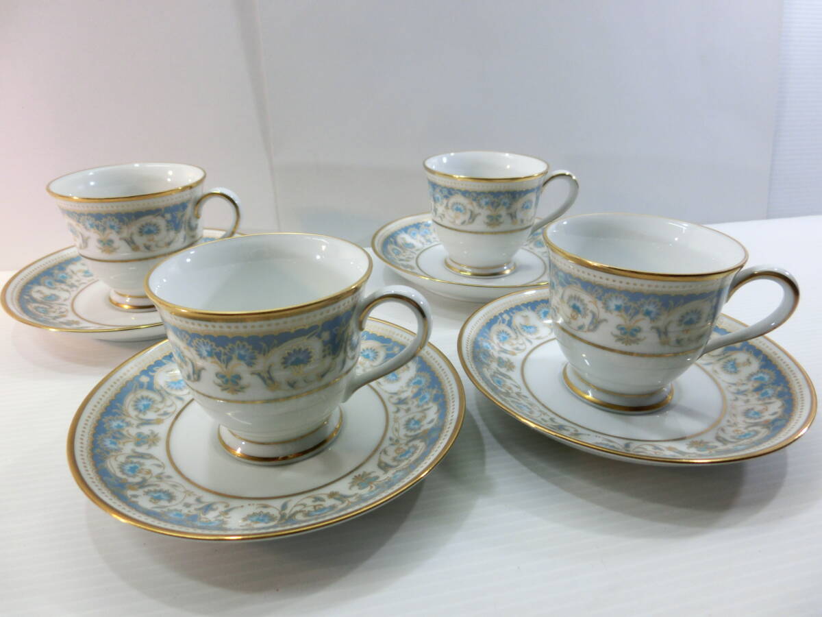 Noritake ノリタケ POLONAISE ポロネーズ◆デミタス カップ＆ソーサー 4客セット◆金彩.花柄