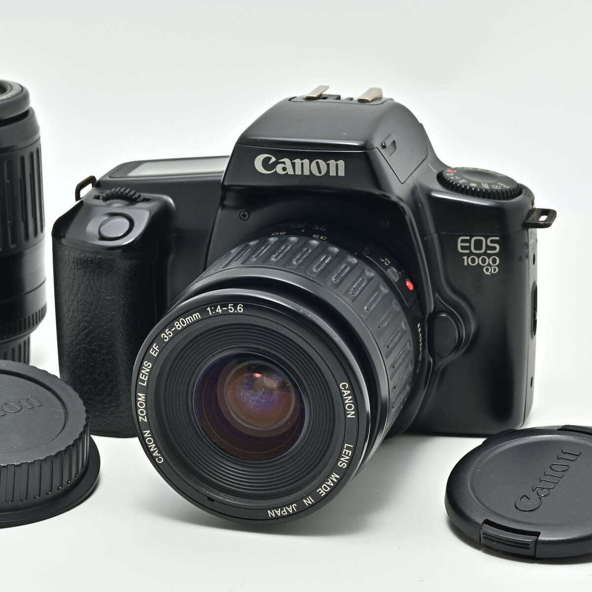 1M-613 Canon キヤノン EOS 1000 QD + EF 35-80mm 4-5.6 + 80-200mm f/4.5-5.6 フィルムカメラ オートフォーカス 一眼レフ