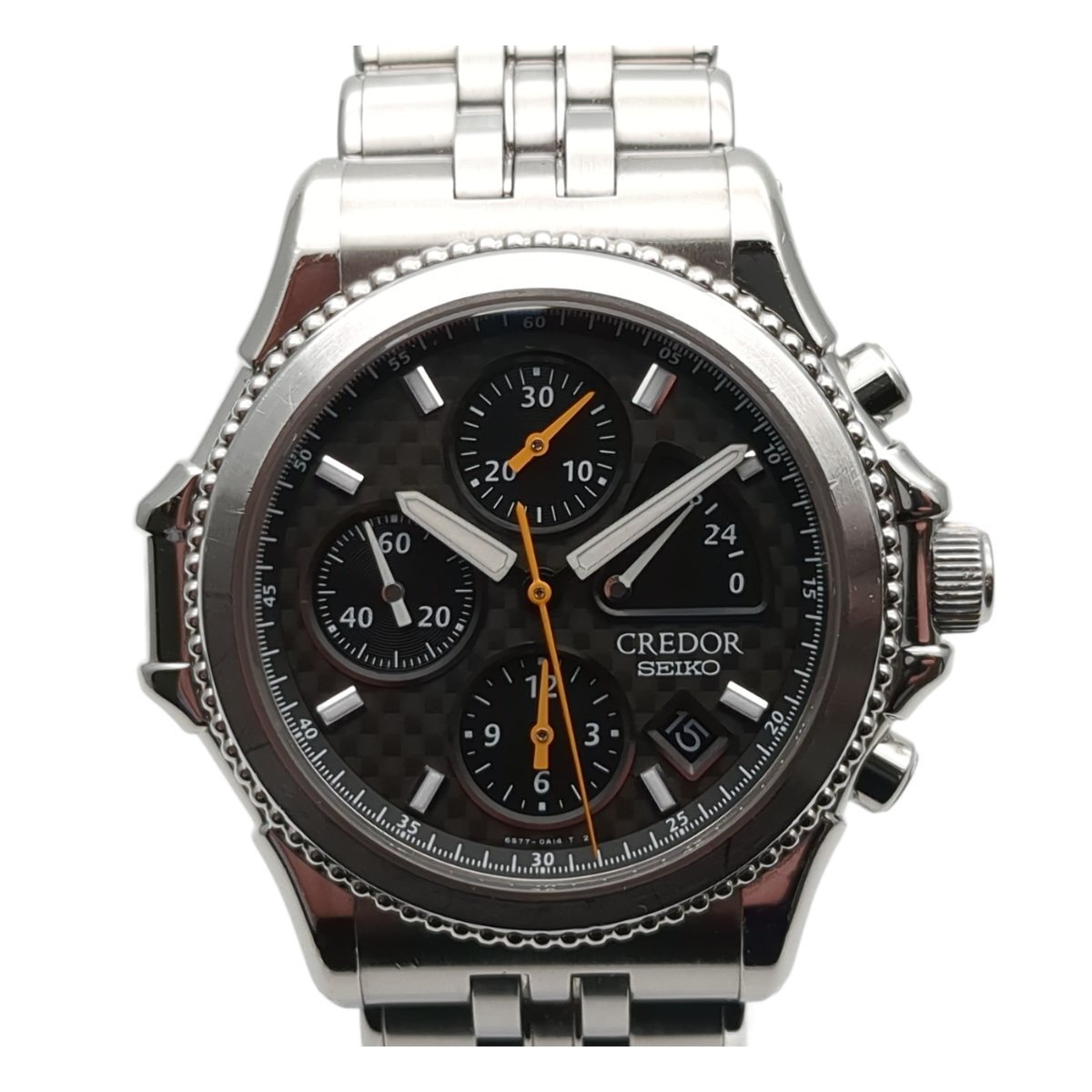 SEIKO セイコー クレドール 6S77-0A10 2000年限定/2000本 腕時計 メンズ 自動巻き 機械式 パシフィーク 動作品 クロノグラフ 中古
