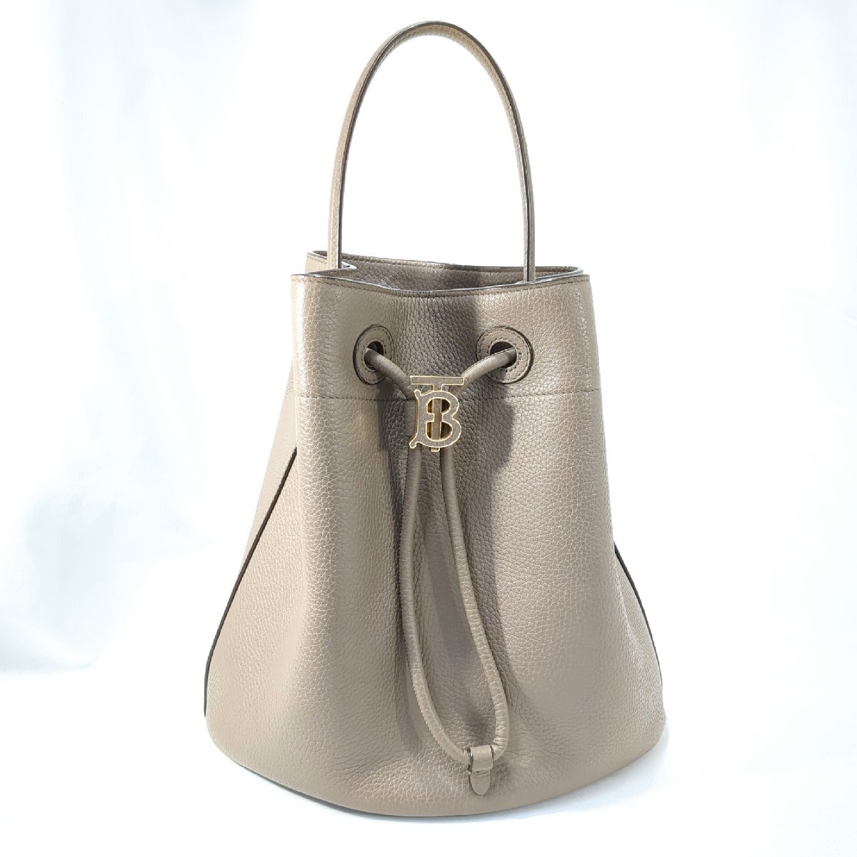 BURBERRY バーバリー スモール TB バケットバッグ レザー 巾着タイプ ショルダーバッグ ハンド レディース 大容量