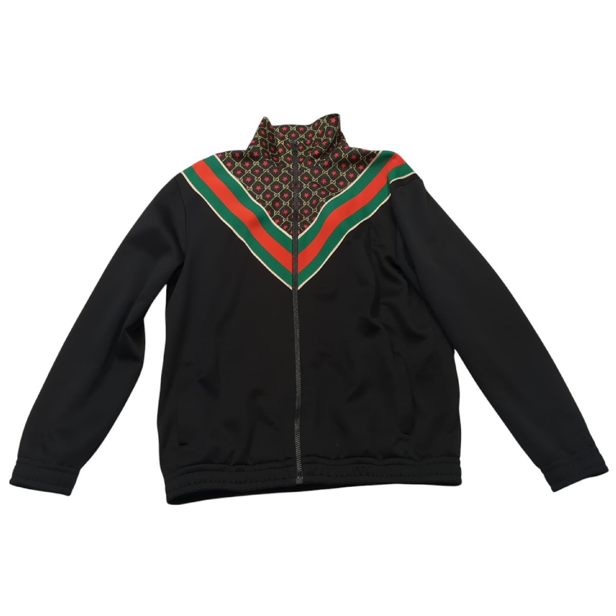 GUCCI グッチ GGスター プリント テクニカルジャージー ジャケット ブラック 黒 表記サイズM XL相当