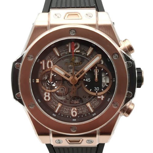 【新品同様】 【正規OH済】 HUBLOT ウブロ ビッグ・バン ウニコ キングゴールド HU441.OX.1180.RX 42mm 腕時計 自動巻き メンズ K18 美品