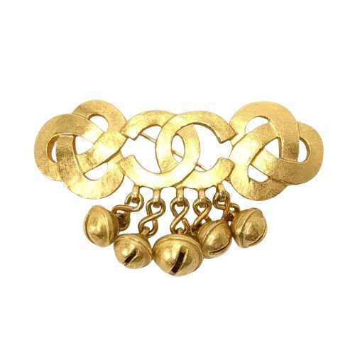 CHANEL シャネル ブローチ ココマーク ベル ゴールド金具 鈴 ヴィンテージ レア 希少