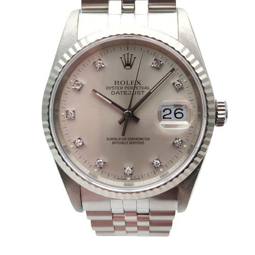 【OH・磨き済み】 ROLEX ロレックス デイトジャスト 16234Ｇ Ｅ番 10Ｐダイヤ 旧ダイヤ メンズ 腕時計 自動巻き 動作品 本体のみ 中古