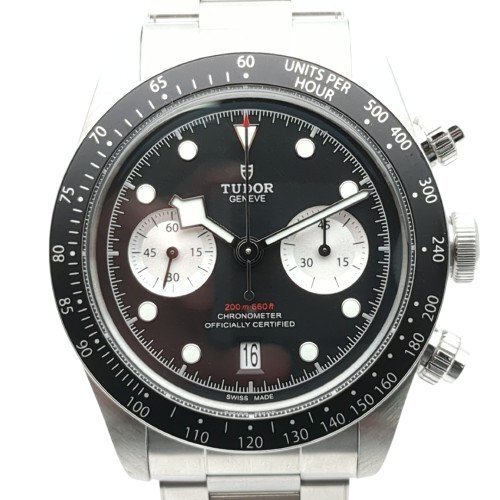 【極美品】 TUDOR チューダー (チュードル) ブラックベイ クロノグラフ 79360N デイト 動作品 腕時計 メンズ 自動巻き 黒文字盤 中古