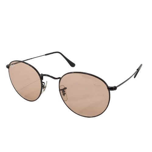 Ray-Ban レイバン サングラス ブラック 金属フレーム 純正レンズ ブラウン 50□21 145 純正ケース付き RB3447