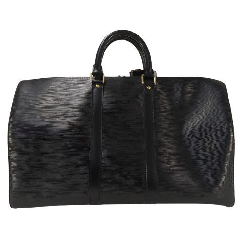 LOUIS VUITTON ルイ・ヴィトン キーポル45 エピ ノワール ボストンバッグ レザー ブラック 黒系 ゴールド金具 ポワニエ付き M42972