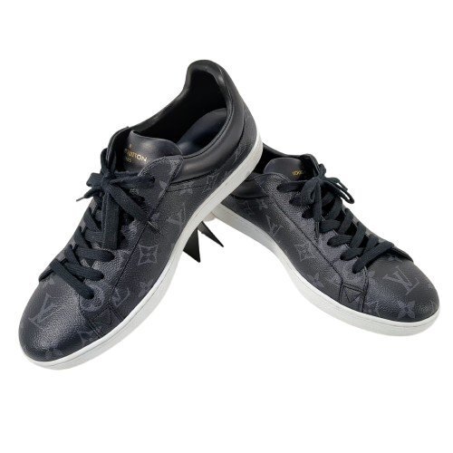 LOUIS VUITTON ルイ・ヴィトン ルクセンブルク モノグラム エクリプス ローカット スニーカー 靴 約26.0cm 表記7.5 箱付き 替え紐付き