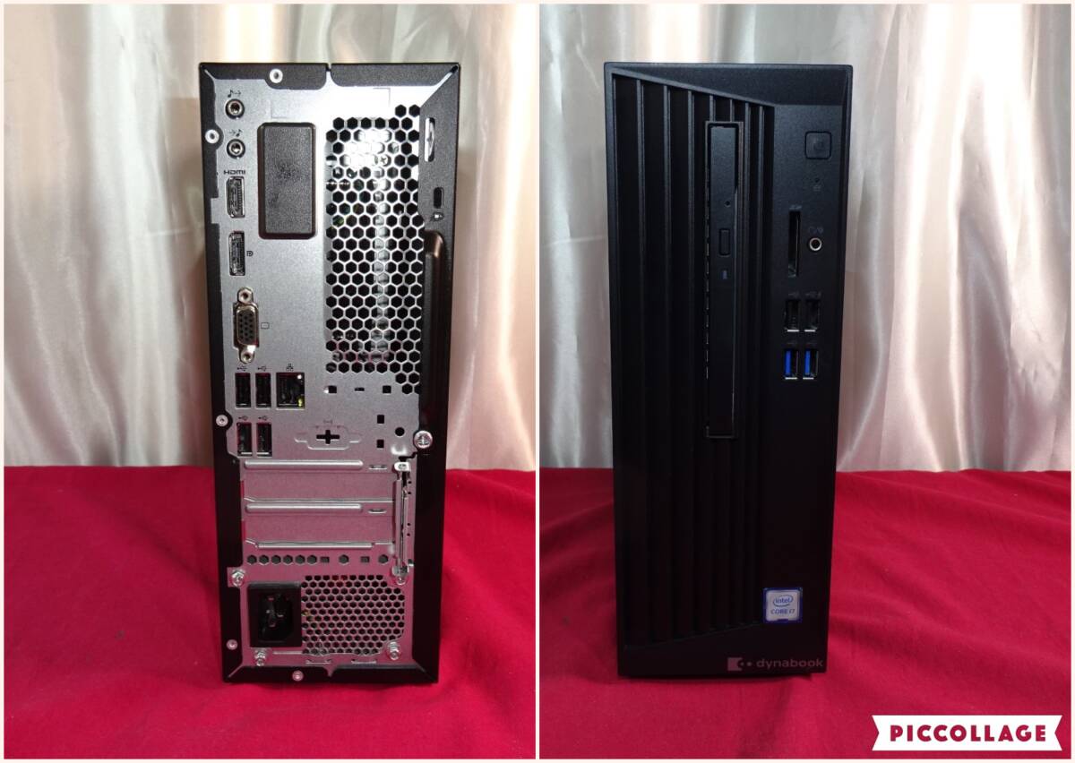 東芝 DynaDesk DT100/S デスクトップPC/Win11/Corei7-8700/NVMeSSD256GB/HDD1TB/メモリ8GB/DVDドライブ動作品　(2603164)