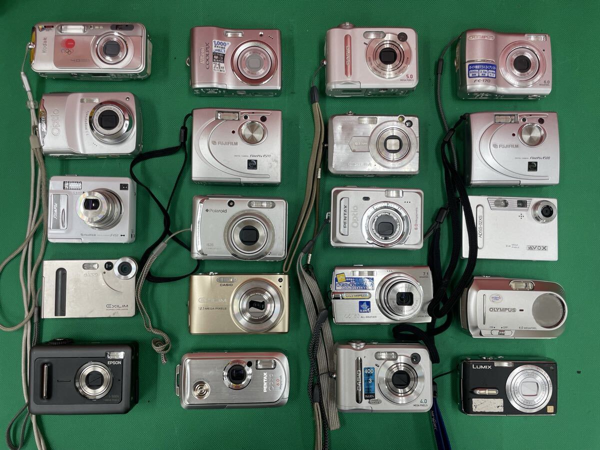 (C191）20個 デジタルカメラ まとめ売り Nikon PENTAX FUJIFILM CASIO など 現状品 動作未確認 CCD ニコン 富士 西欧