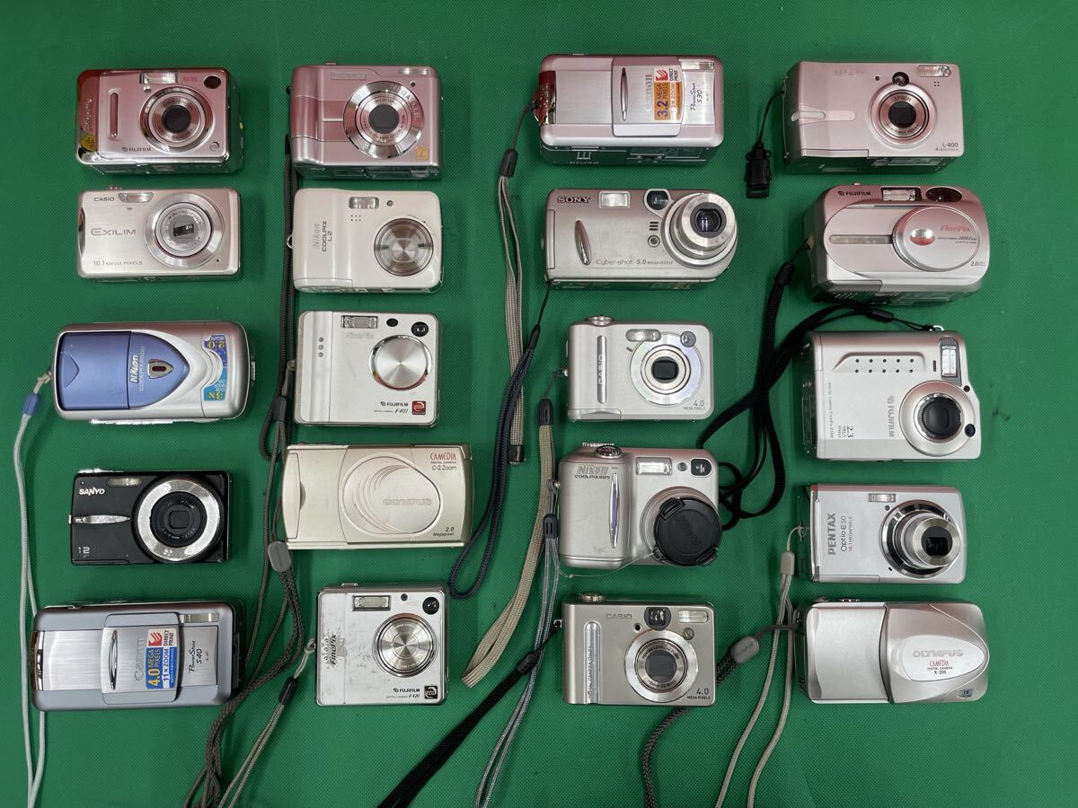 (C192）20個 デジタルカメラ まとめ売り Nikon Canon FUJIFILM CASIO など 現状品 動作未確認 CCD ニコン キヤノン 富士 カシオ