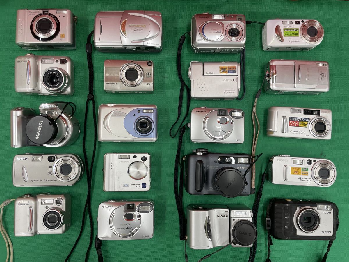 (C193）20個 デジタルカメラ まとめ売り Nikon Canon FUJIFILM SONY など 現状品 動作未確認 CCD ニコン キヤノン ソニー 富士 