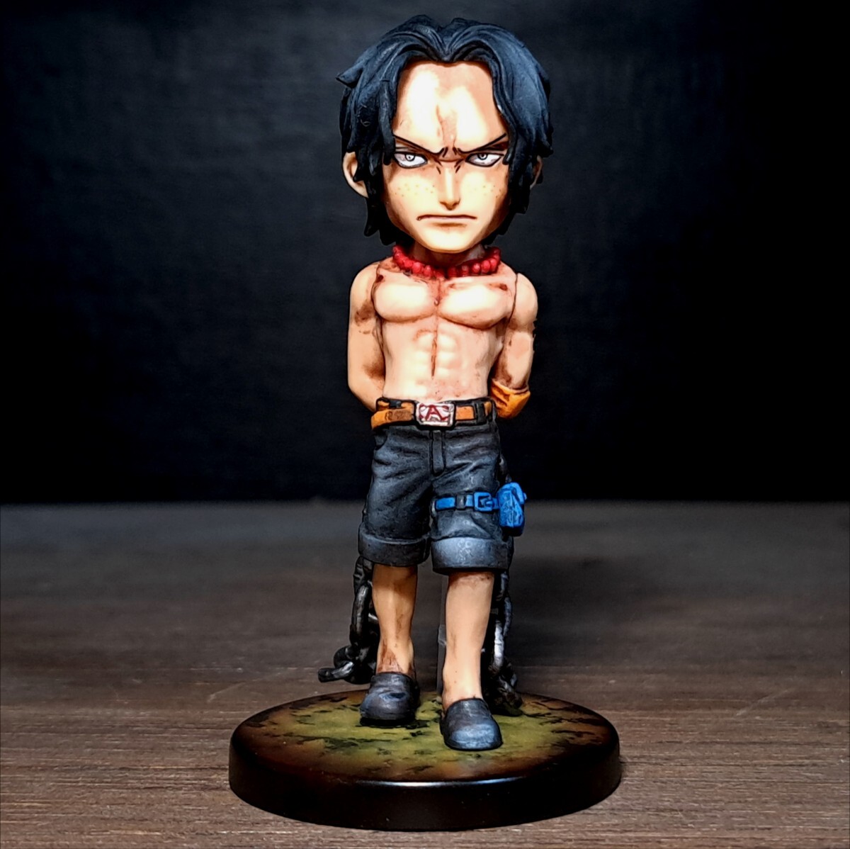 エース　リペイント/ワンピース/ワールドコレクタブルフィギュア/ワーコレ/リメイク/カスタムペイント/ONE PIECE WCF repaint