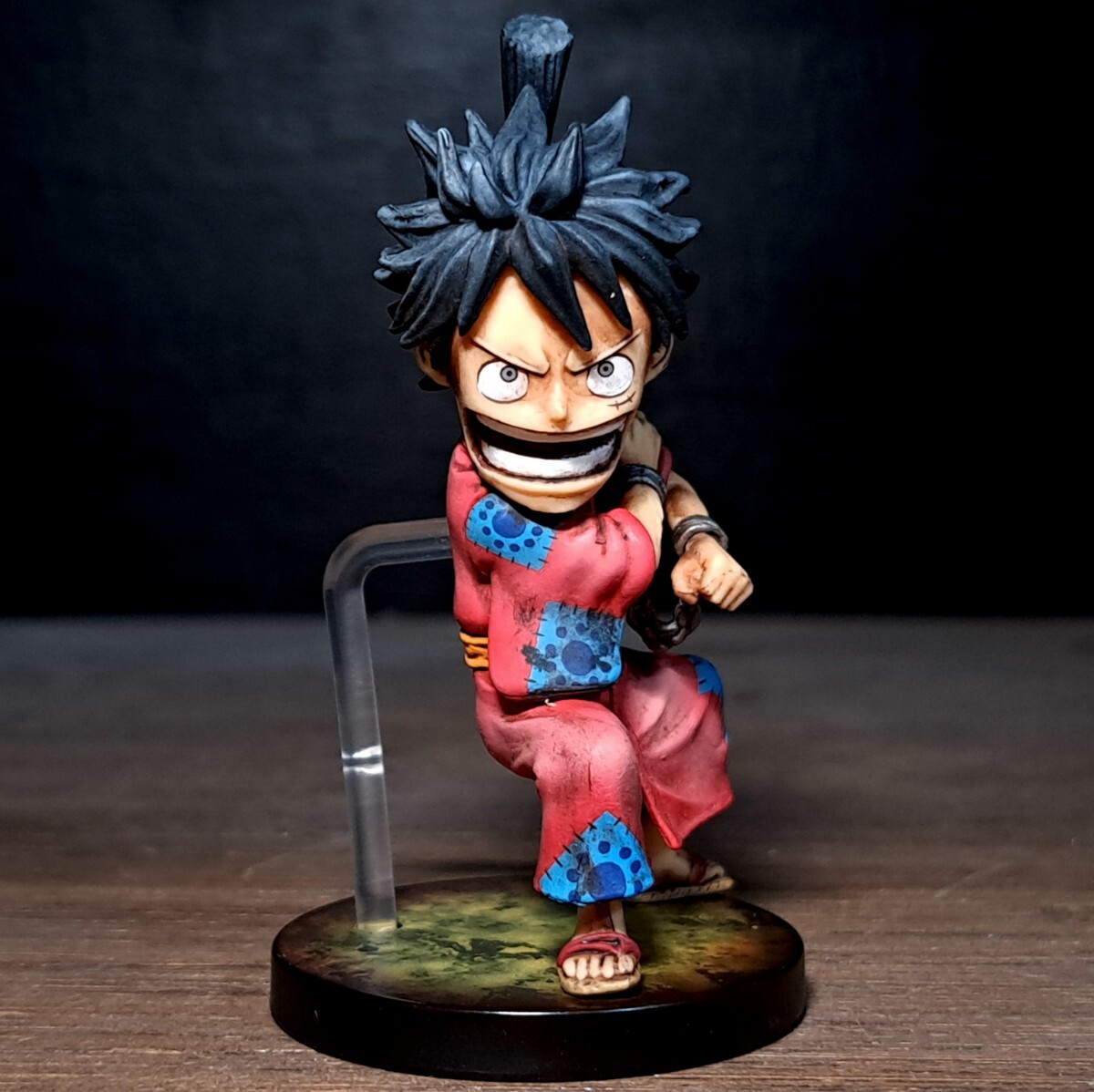 ルフィ　リペイント/ワンピース/ワールドコレクタブルフィギュア/ワーコレ/リメイク/カスタムペイント/ONE PIECE WCF repaint