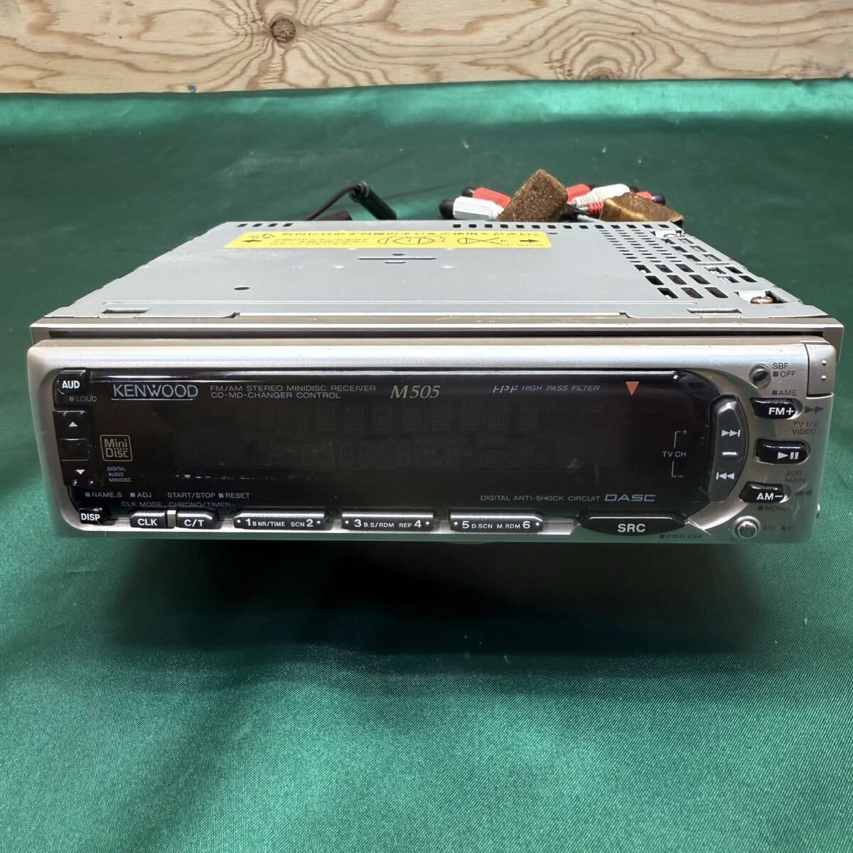 KENWOOD M505/N MD レシーバー デッキ プレイヤー ケンウッド カーオーディオ 1DIN 旧車 街道レーサー 当時物 R71718