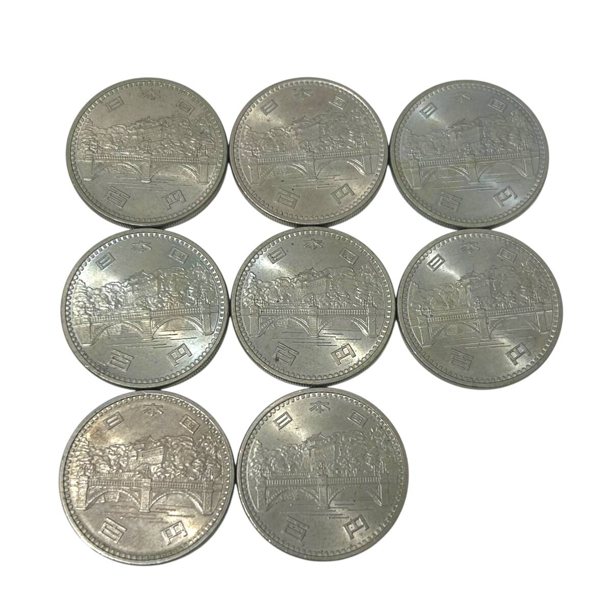 御在位五十年 百円 二重橋と皇居 菊の御紋章 鳳凰 昭和51年 100円 御在位50年 記念硬貨 白銅貨