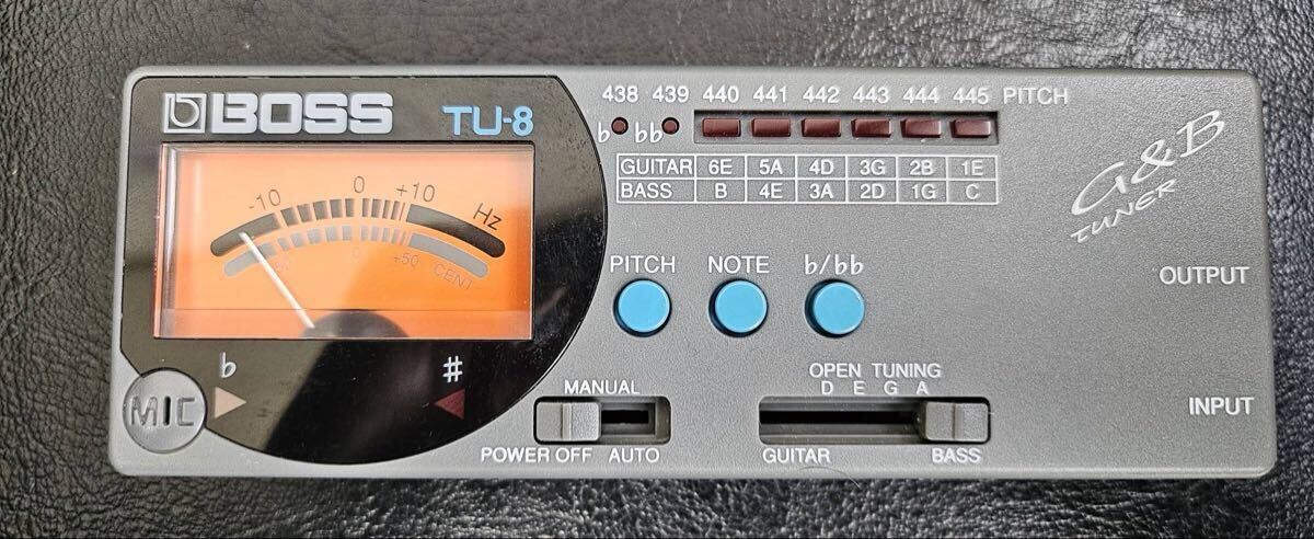 BOSS TU-8 Guitar Bass TUNER ボス ギターチューナー 通電OK