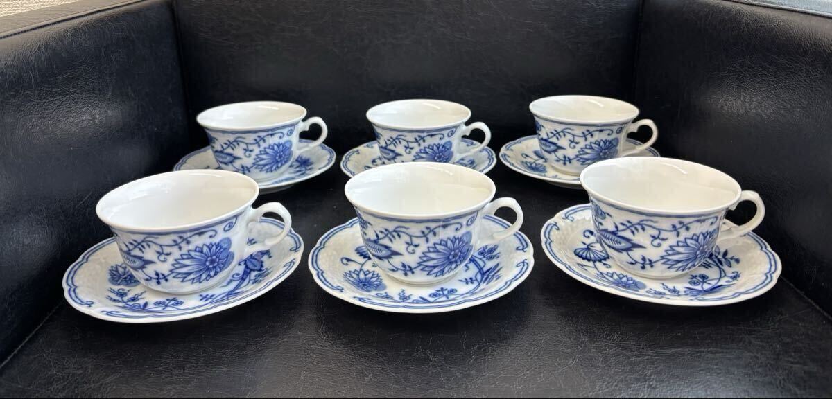 Thun トゥーン ブルーオニオン カップ＆ソーサー チェコ 洋食器 6客 ヴィンテージ