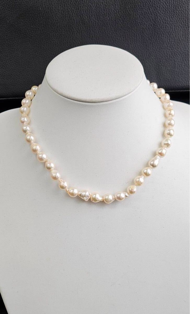 パールネックレス バロック 本真珠 本真珠ネックレス アクセサリー ネックレス シルバー