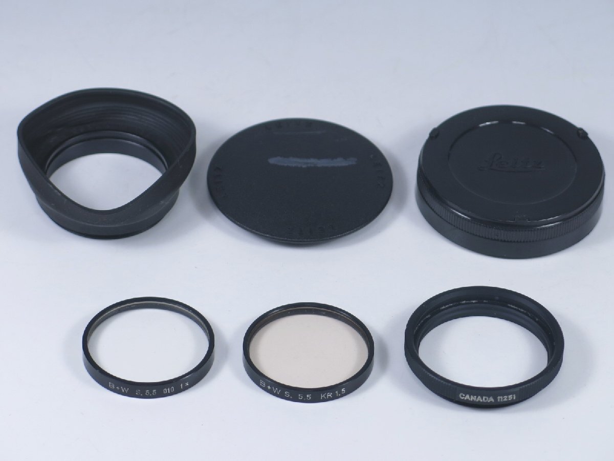 LEICA CANADA 11251 フィルターリング 11252 φ39 フードキャップ 12518 ラバーフードなど色々まとめて B+W S.5.5 Leitz ライカ 491