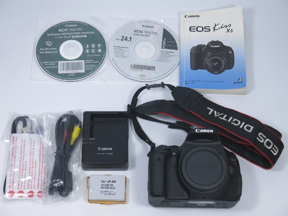 Canon キャノン EOS Kiss X5 ボディ 付属品付 電源確認済 495